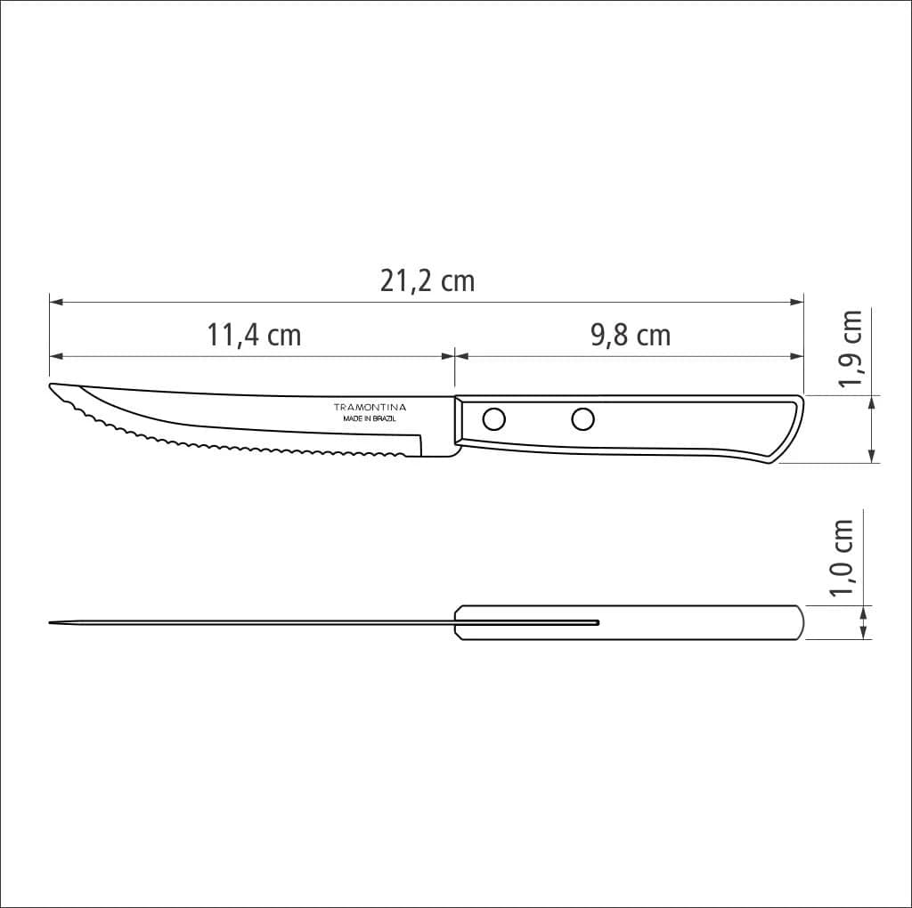 Conjunto de Facas para Churrasco Tramontina 6 Peças Vermelho
