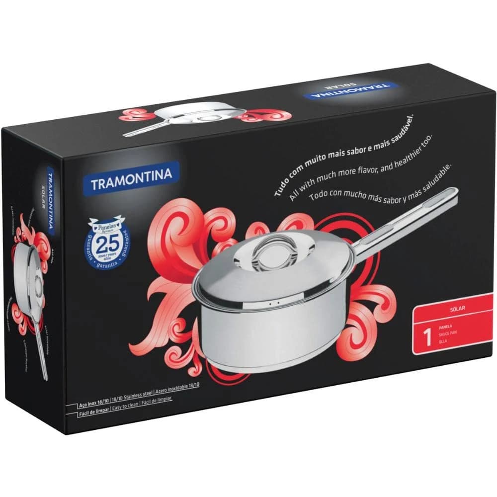 Panela Tramontina Solar Fundo Triplo Inox 16cm