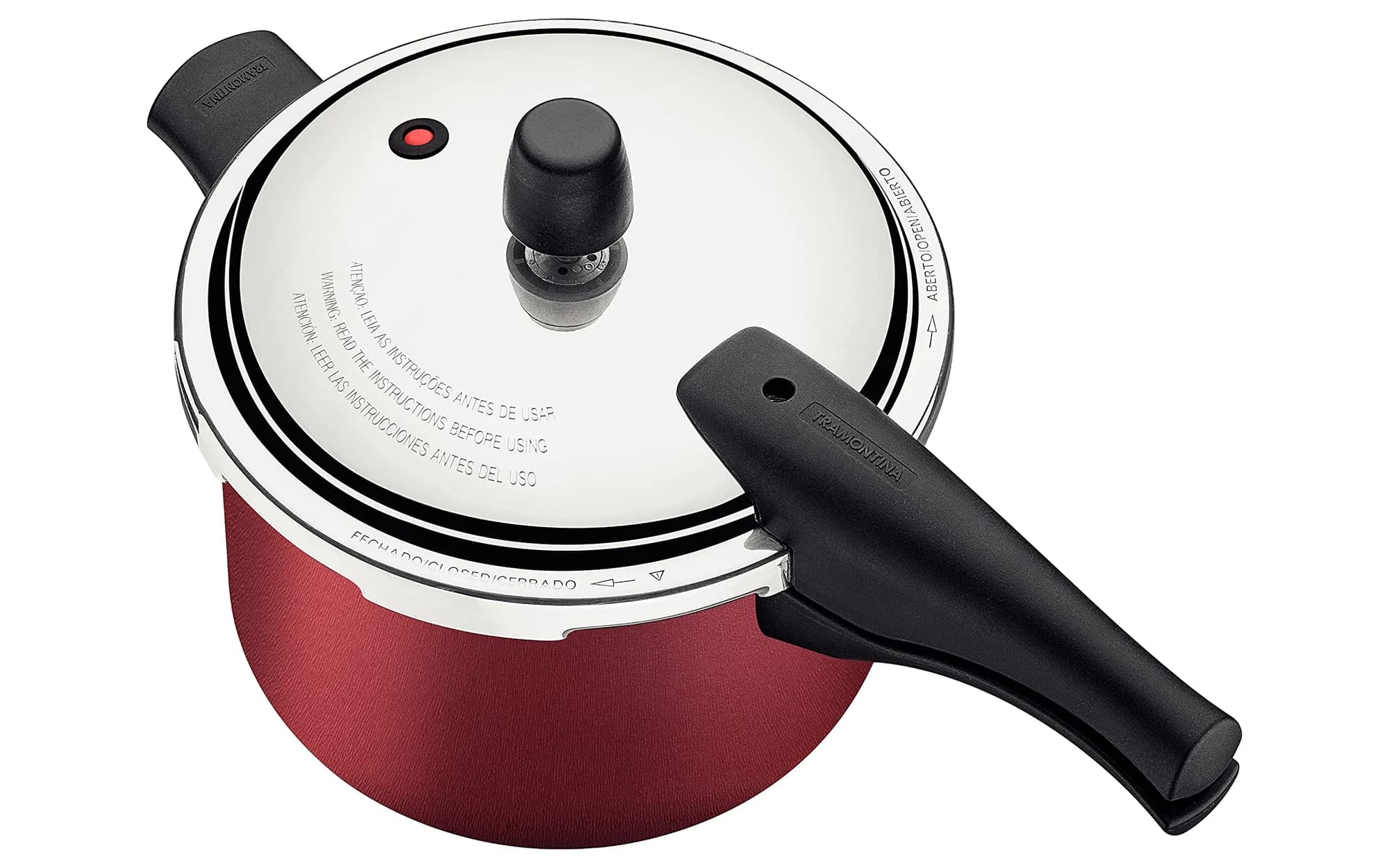 Panela de Pressão Tramontina Vancouver Vermelha 4,5L
