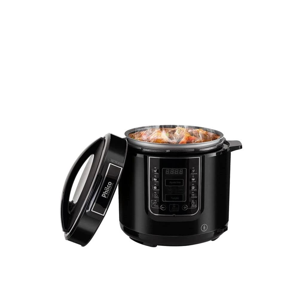 Panela de Pressão Digital Philco 6L Preto/Inox 110V