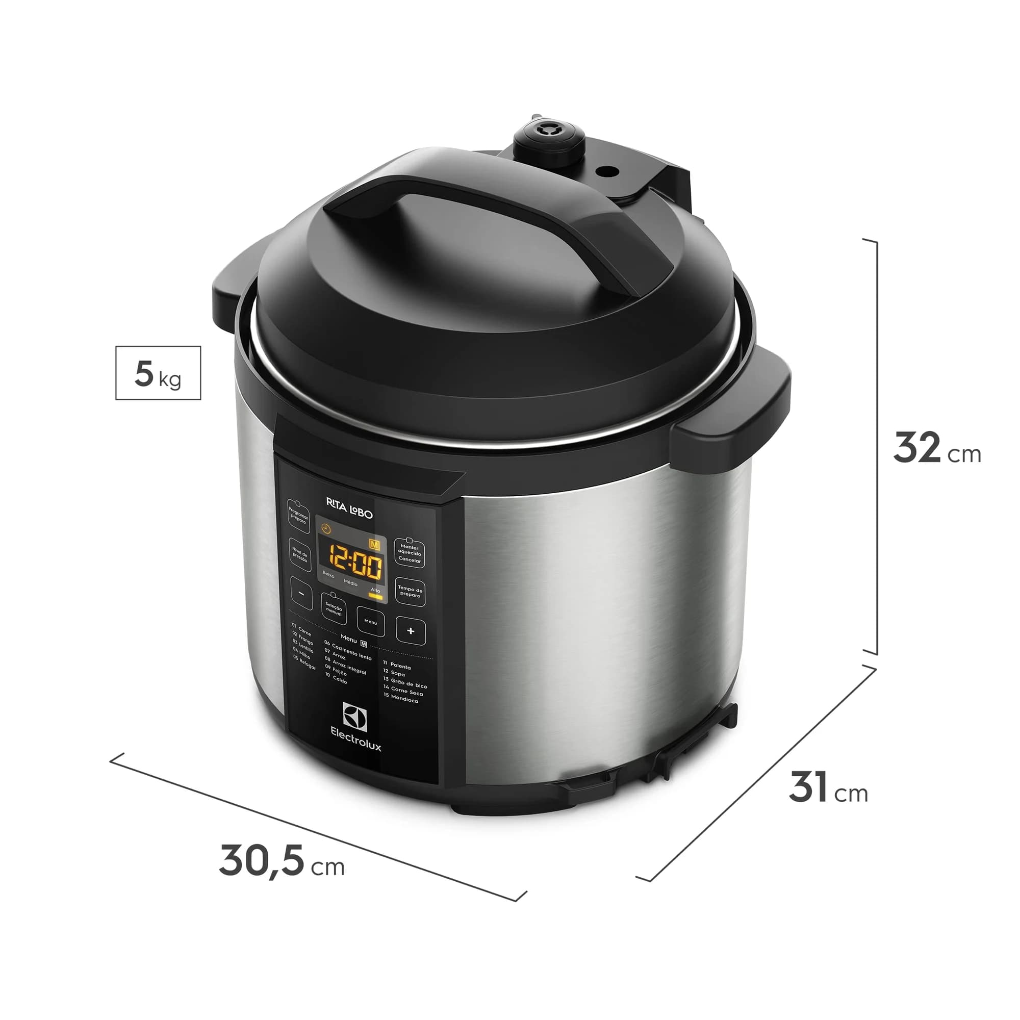 Panela de Pressão Elétrica Electrolux PCC20 6L Preto 127V