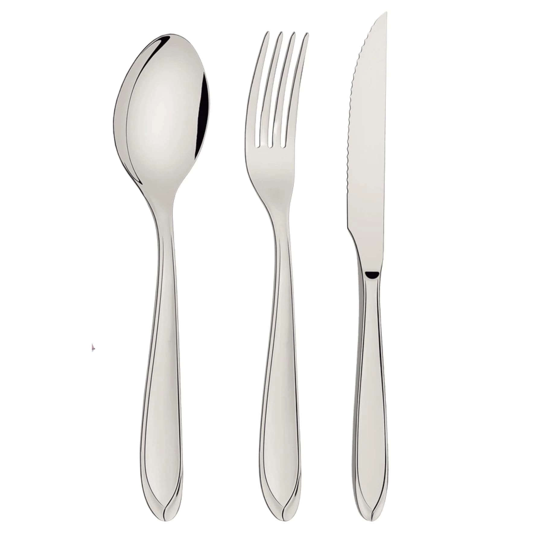Faqueiro Aço Inox com Faca para Churrasco com 36 Peças Tramontina Laguna