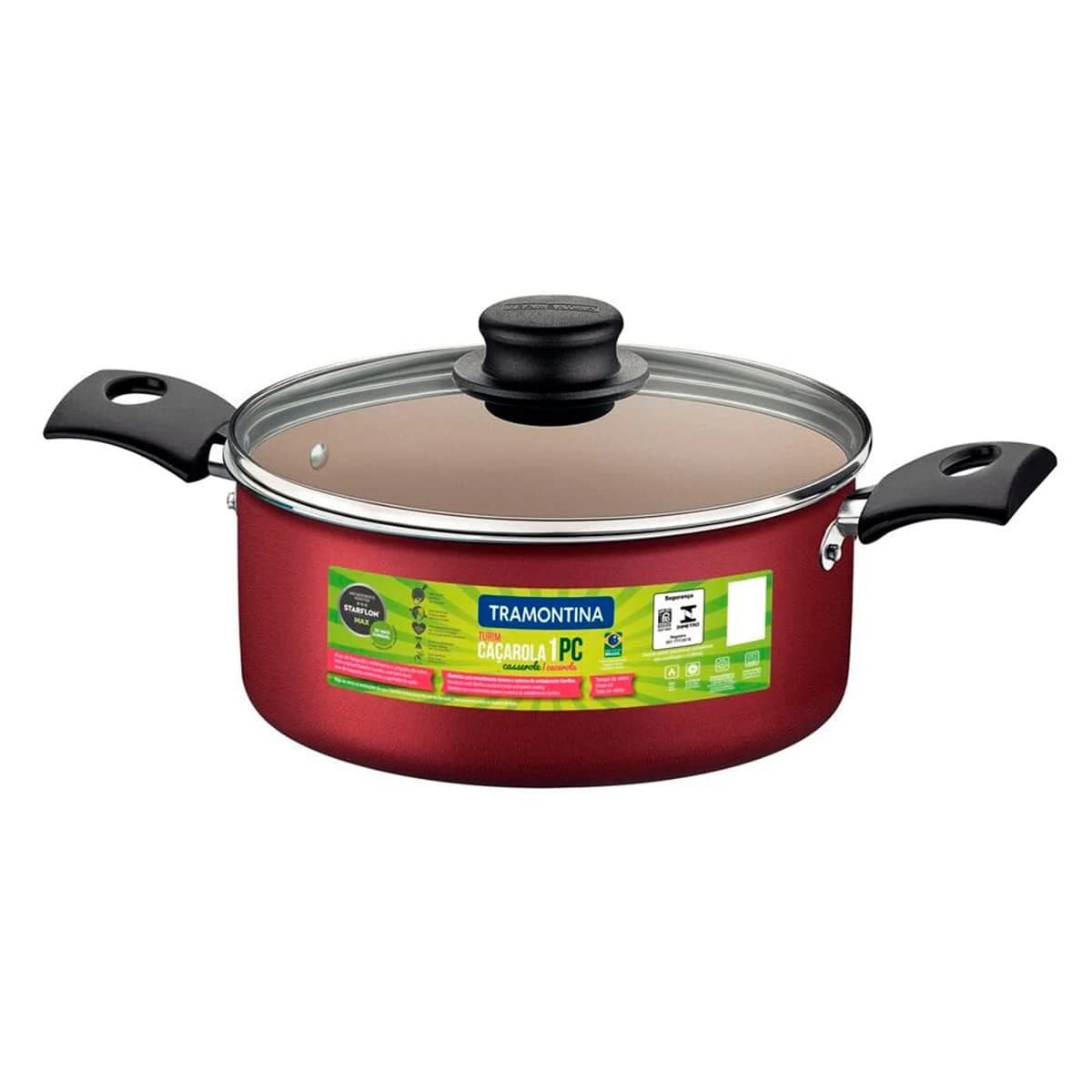 Caçarola de aluminio com revestimento interno de antiaderente Ø18cm