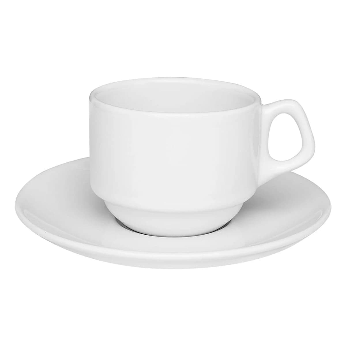 Oxford Conjunto Com Xícaras De Chá Com Pires 200ml 06 Peças Gourmet Branco