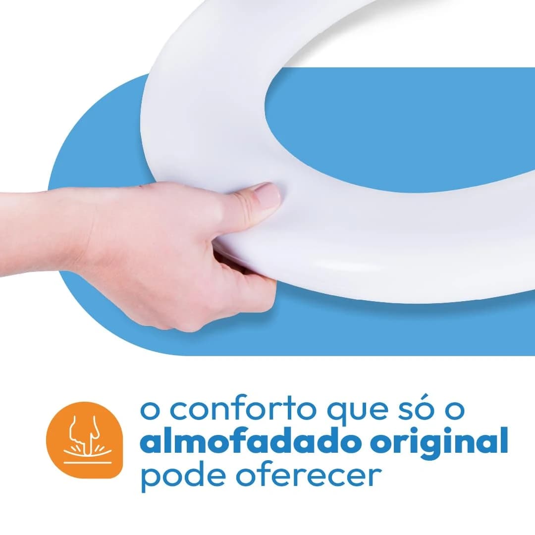 Assento Sanitário Almofadado, Astra, Branco