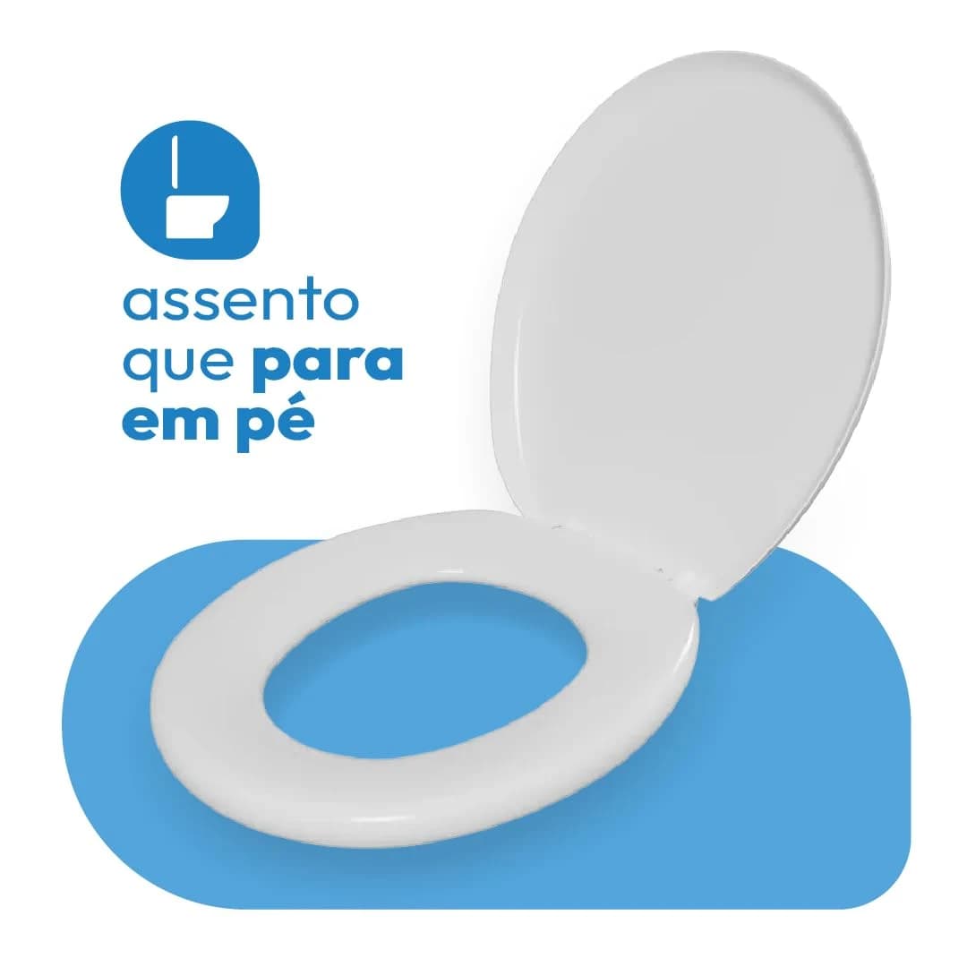 Assento Sanitário Almofadado, Astra, Branco