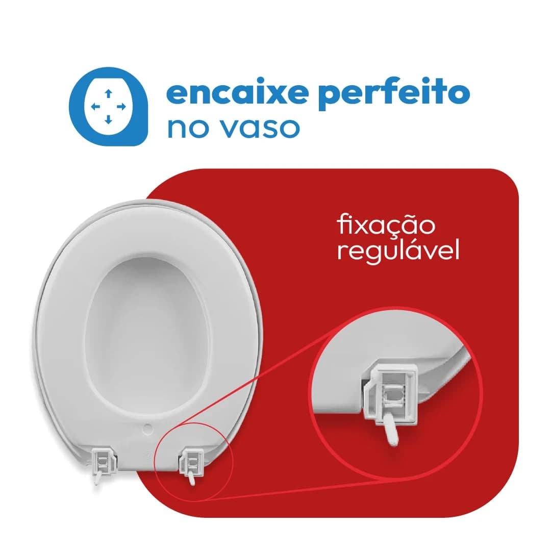 Assento Sanitário Almofadado, Astra, Branco
