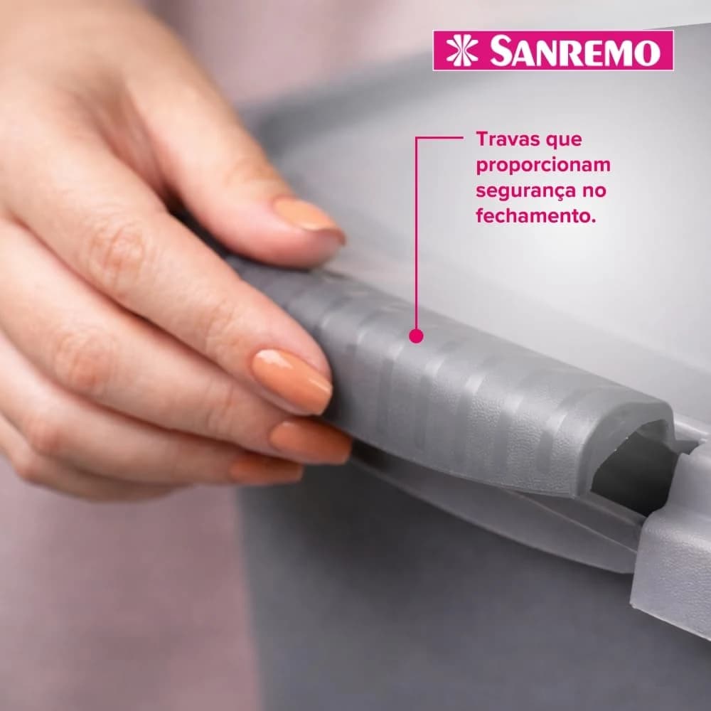 Sanremo - Caixa Organizadora Plástica de 29 Litros, Linha Flex