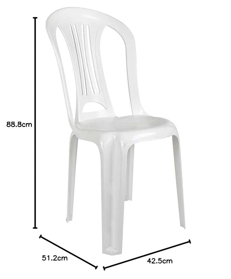 Mor - Cadeira Plástica Bistro Branca