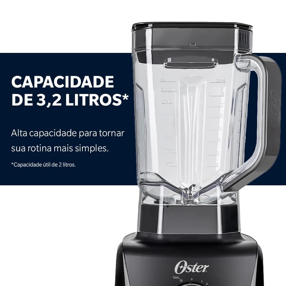 Liquidificador 1400 Full Oster Preto 3,2L - 220V