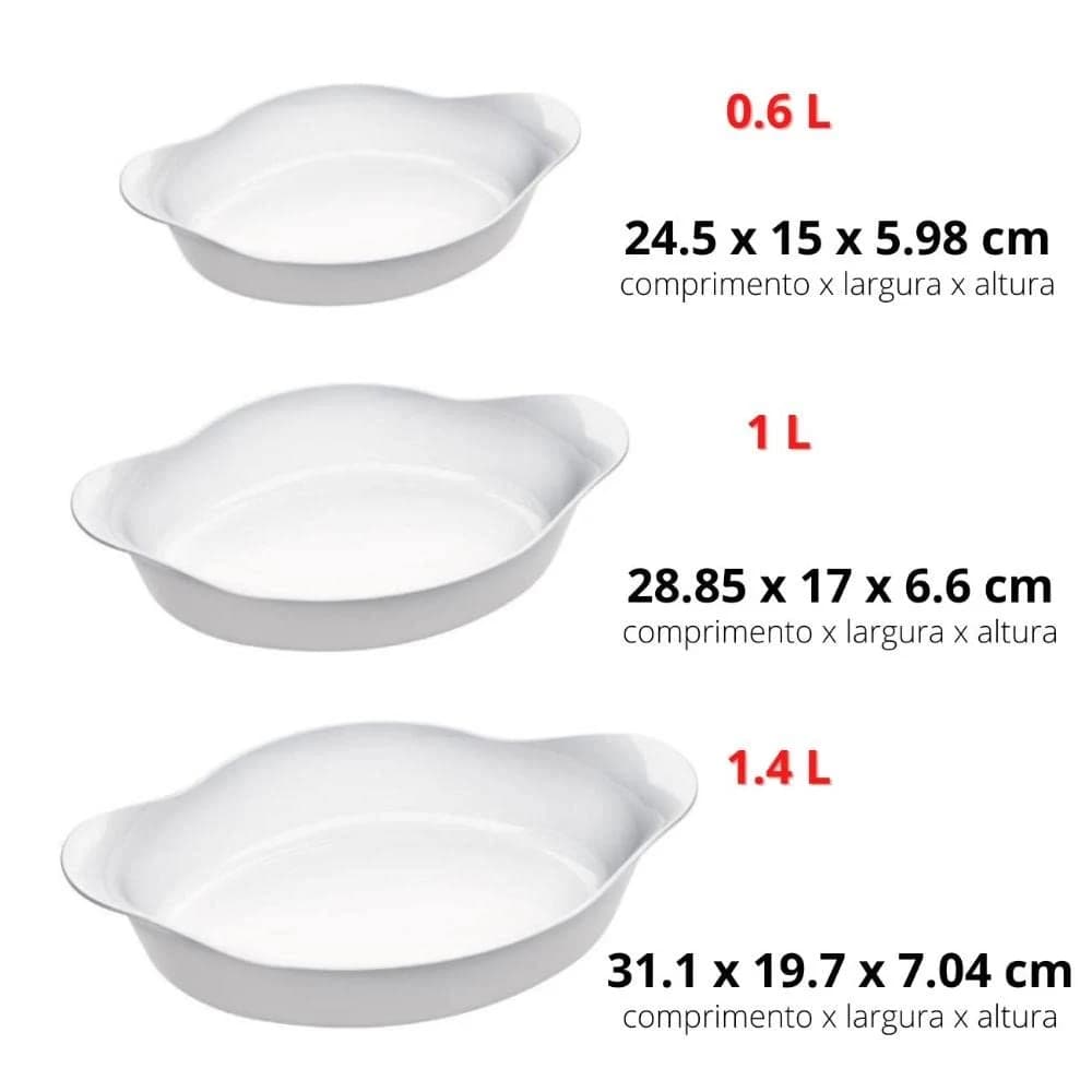 Jogo De Assadeiras Opaline Marinex Nadir - Kit 3 Unidades