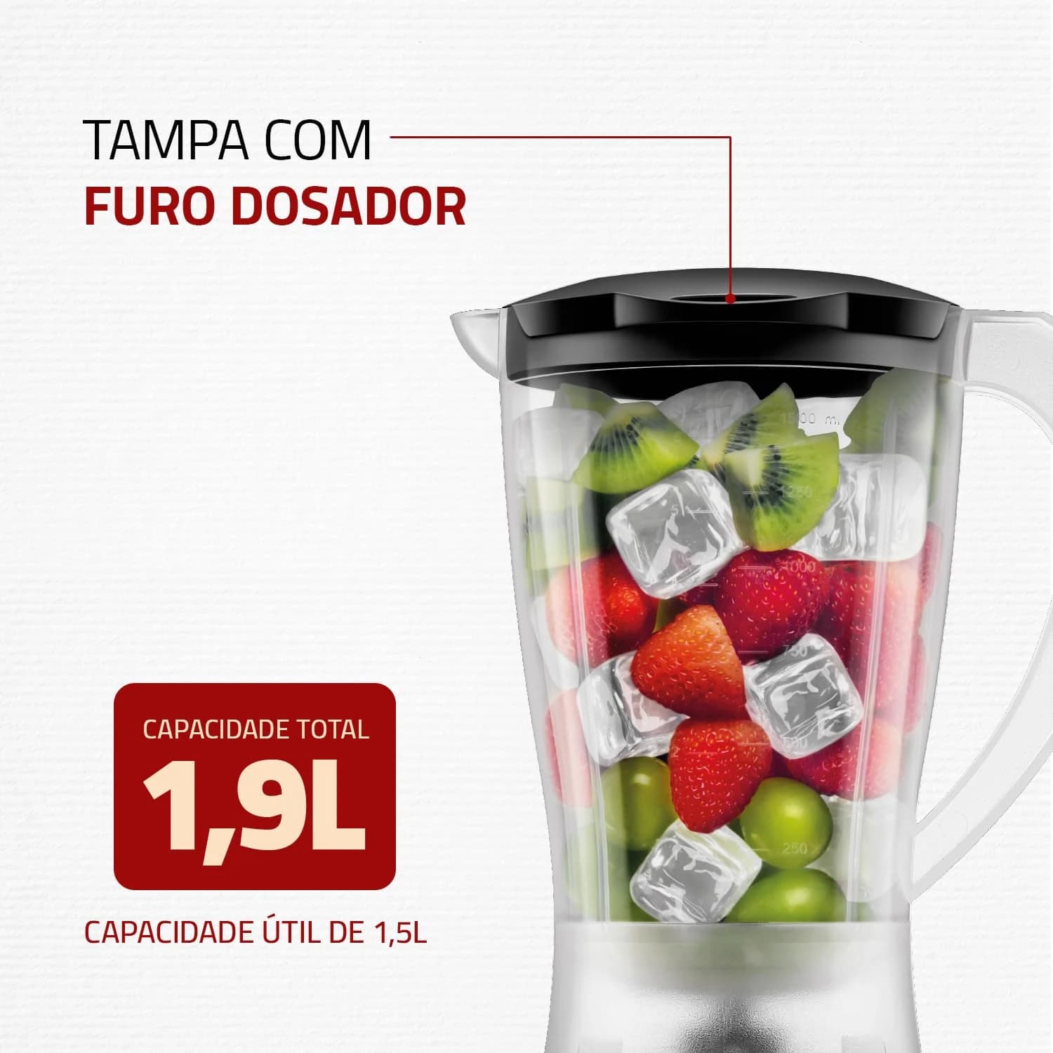 MONDIAL Liquidificador Easy Power, Preto, 550W, 110V - L-550-B