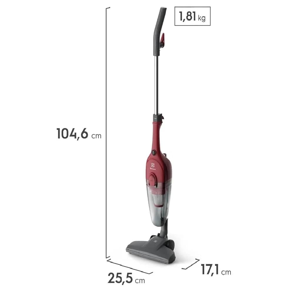 Aspirador de Pó Vertical Electrolux 2 em 1 Vermelho STK13 – 220 Volts