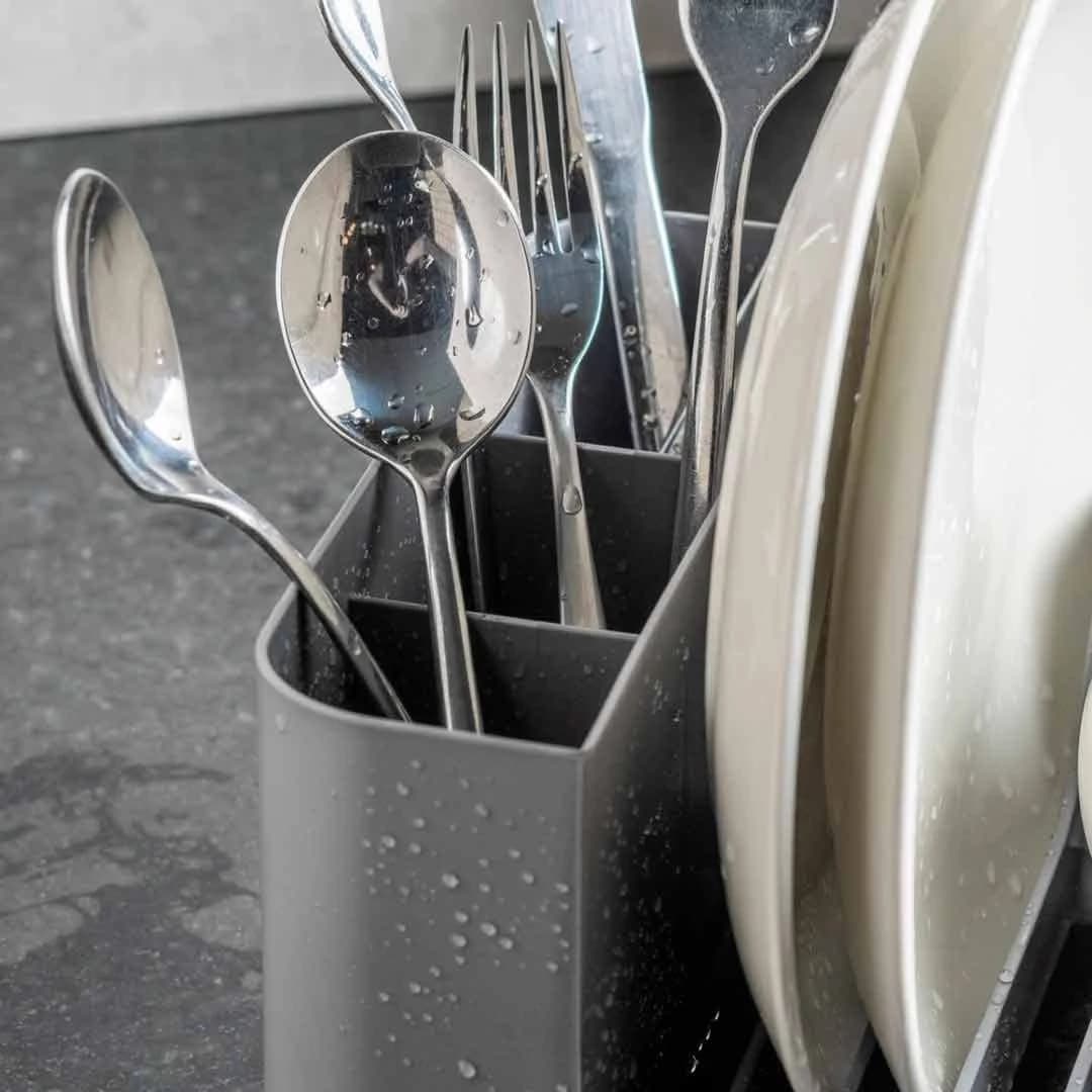 Ou Escorredor de Louças Compact Preto Linha Trium