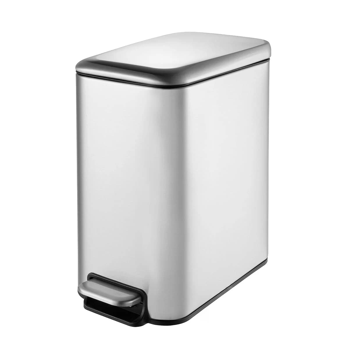 Powermaid Lixeira Retangular Linea com Pedal - Tampa Soft Close - Inox