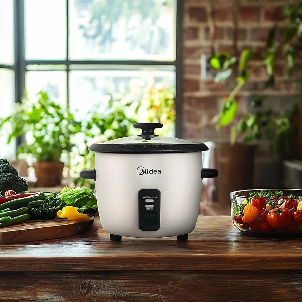 Panela de Arroz Elétrica 2,5L Branca Midea