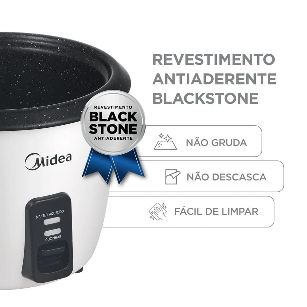 Panela de Arroz Elétrica 2,5L Branca Midea