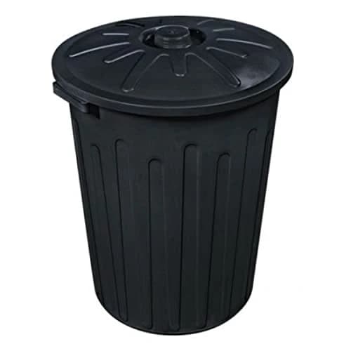Lixeira com Tampa 65 L Preta Montada