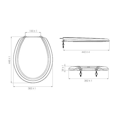 LORENZETTI Assento Sanitário Duratti Branco Oval Universal de