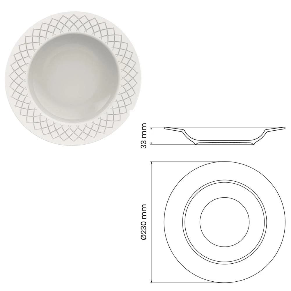 Aparelho de Jantar Tramontina Ingrid em Porcelana 20 Peças
