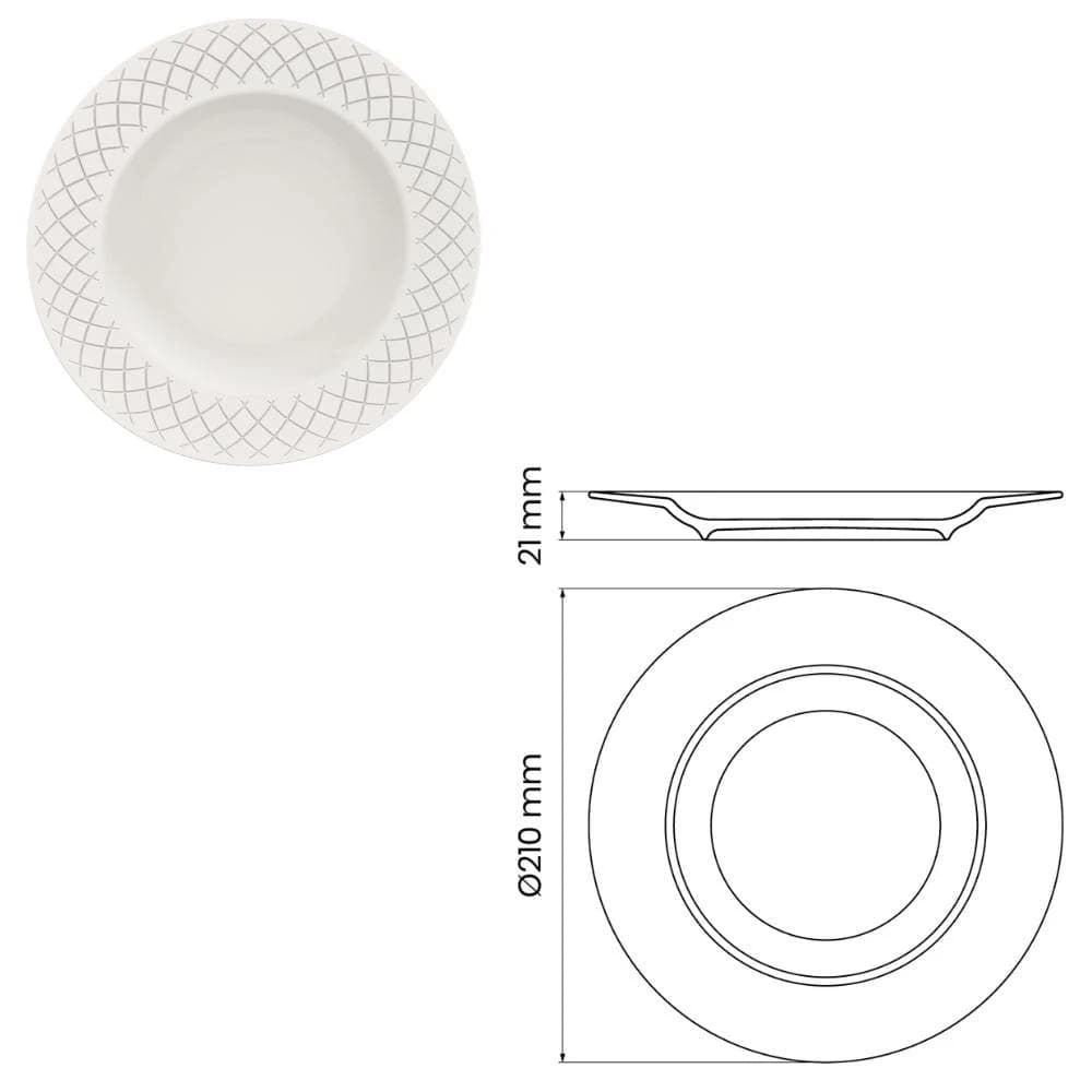 Aparelho de Jantar Tramontina Ingrid em Porcelana 20 Peças