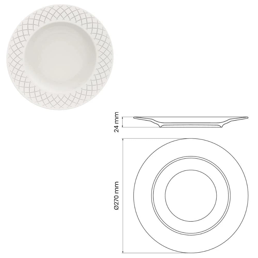 Aparelho de Jantar Tramontina Ingrid em Porcelana 20 Peças
