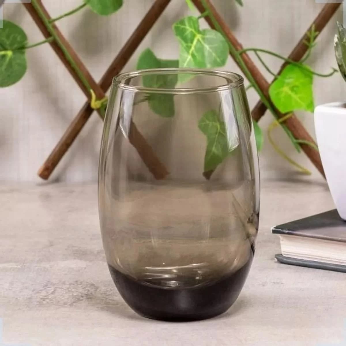 NADIR FIGUEIREDO Jogo De Copos Aruba Long Drink 475ml Cinza 6 Peças Sm