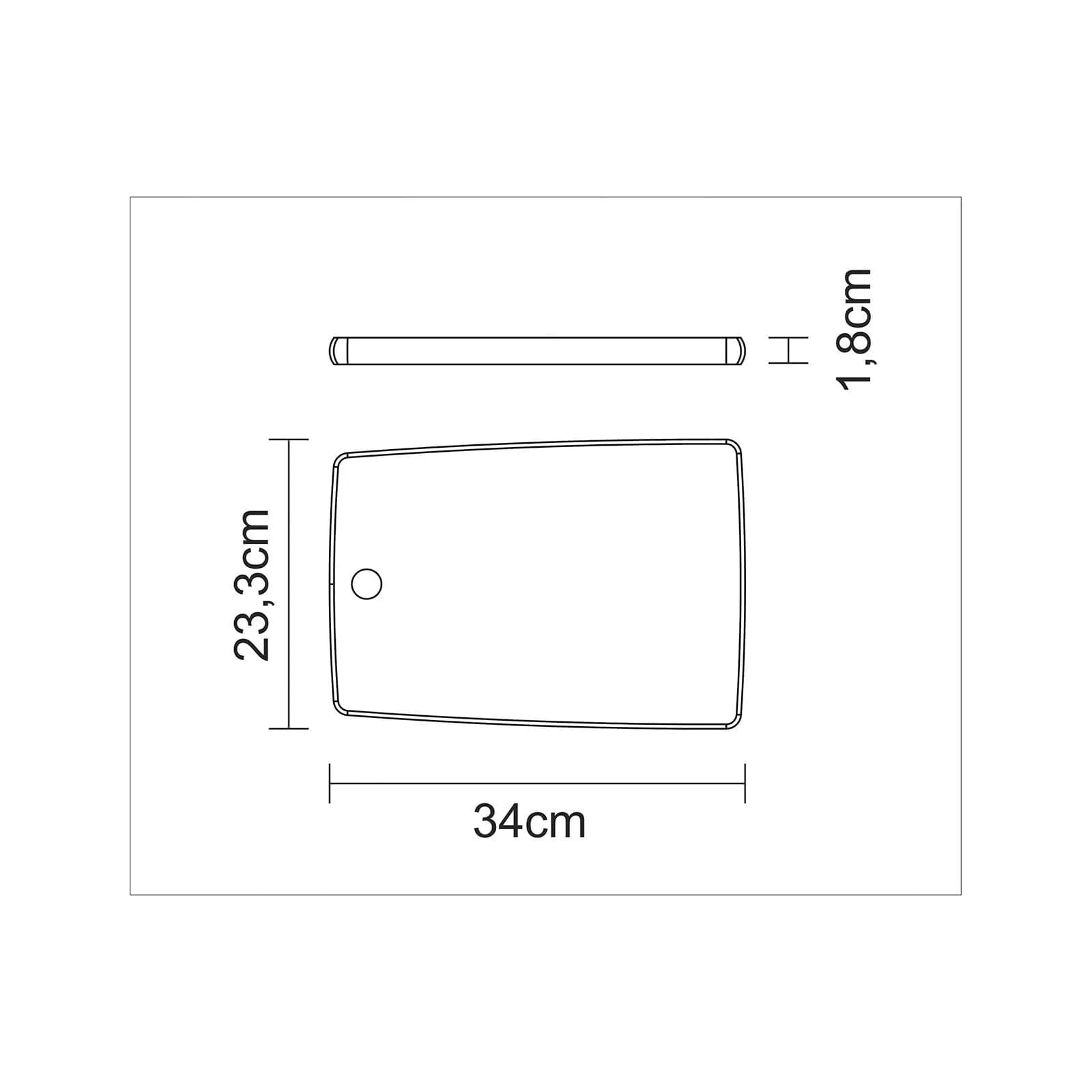 FSC Tábua Retangular Tramontina Kitchen em Madeira Teca 34x23,3 cm