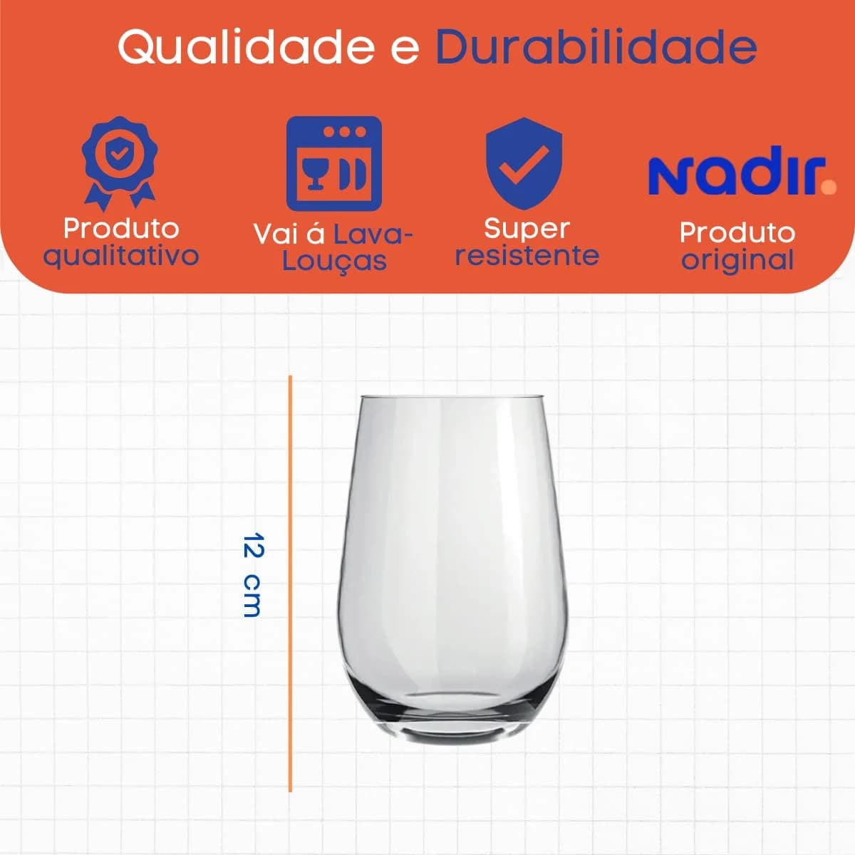 Presente Casamento Kit 06 Copos vidro Dubai Nadir Figueiredo reforçado