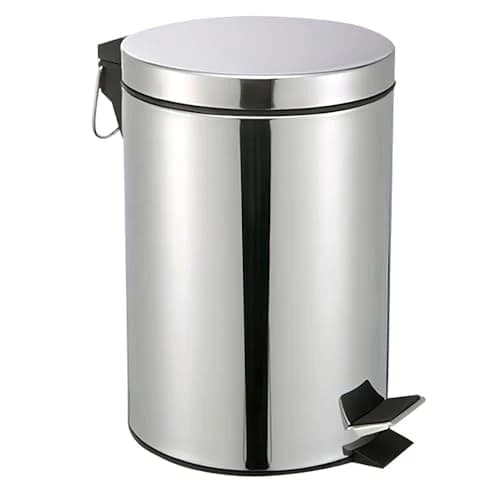 Lixeira de Aço Inox 5 Litros com Pedal Antiderrapante Balde Removível