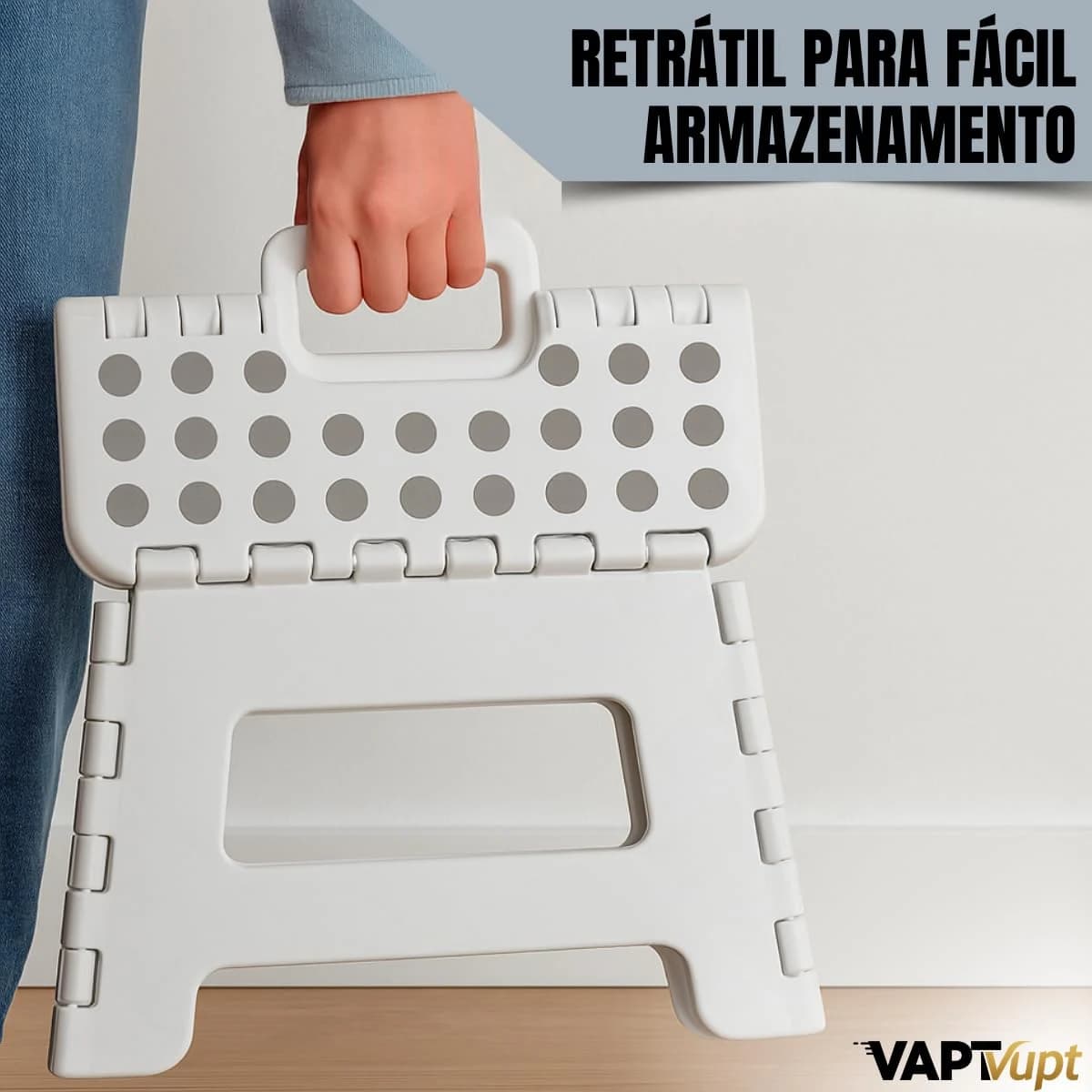 Banqueta Banco Banquinho Portátil Dobrável Multiuso De Plástico Reforçado