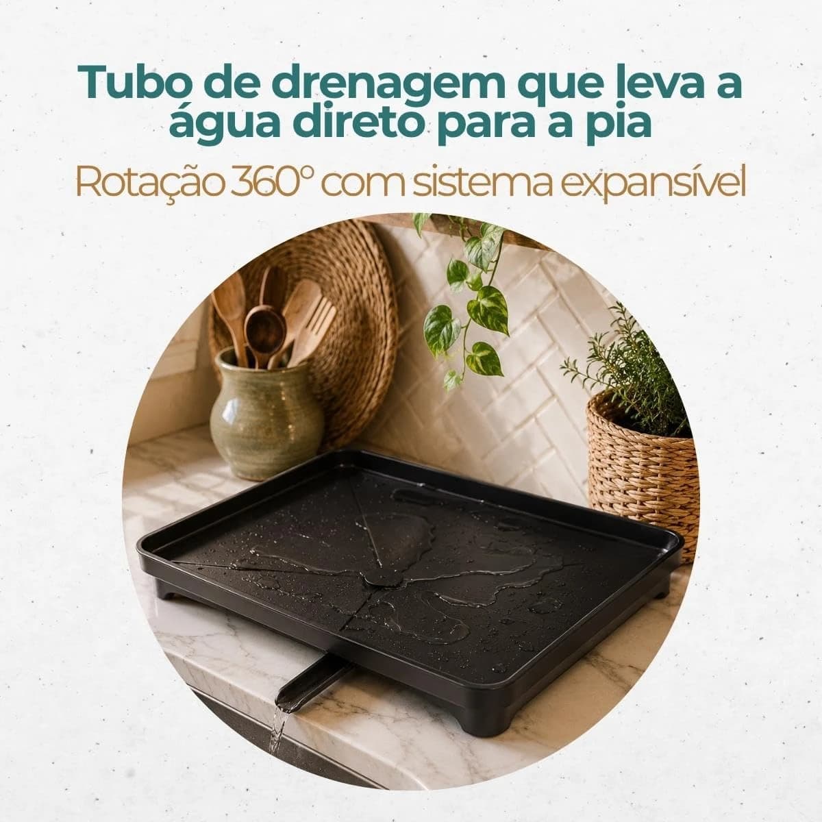 Escorredor De Louças Rack Aço Carbono Para Bancada Com Bandeja