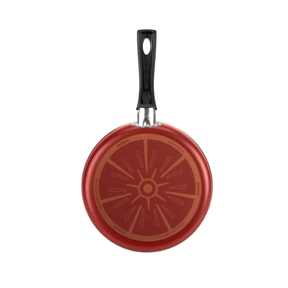 Panela Rochedo Facilita Vermelho 16cm com Antiaderente Resist - Limpa