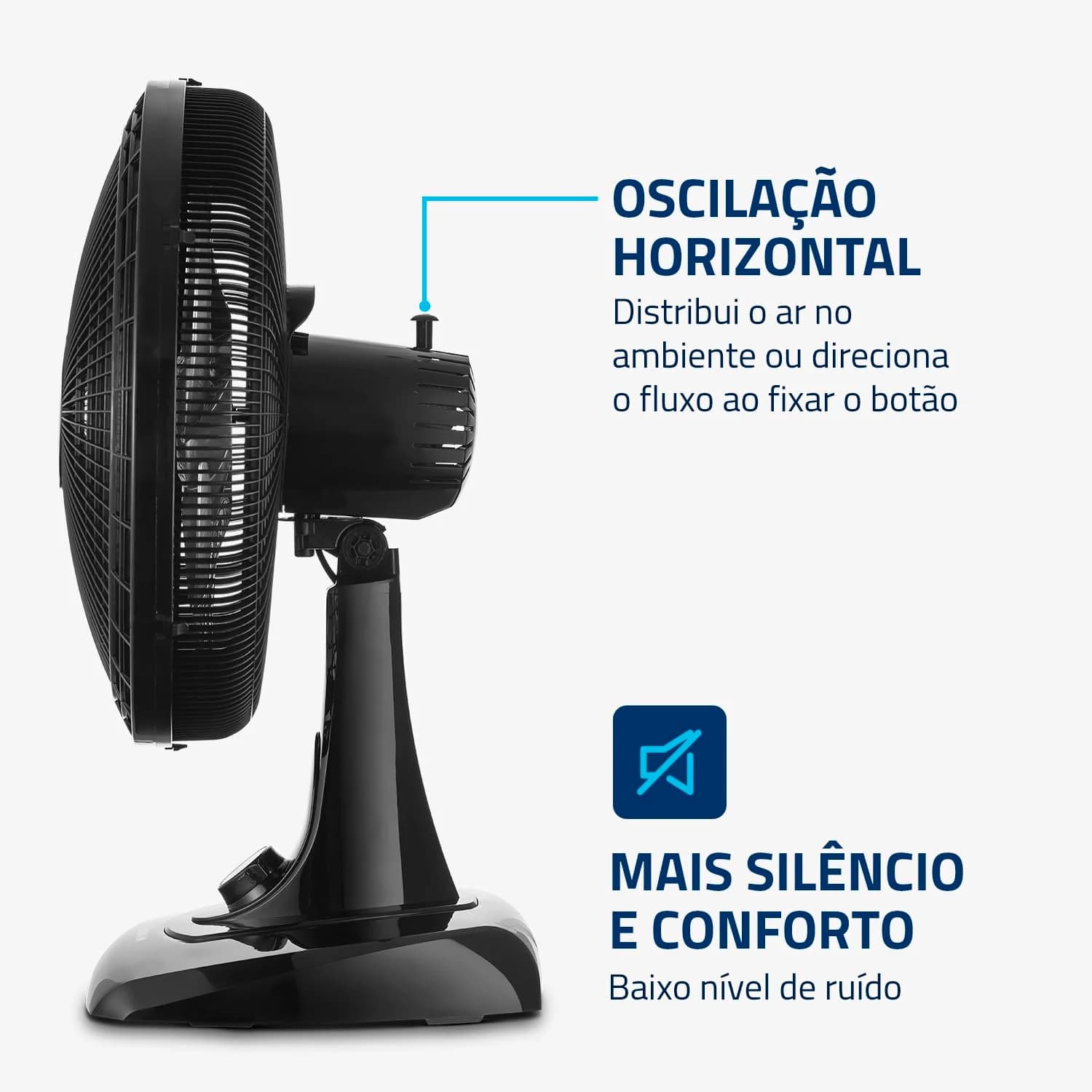 Ventilador de Mesa Mondial Super Power 40cm 220V Preto/Prata