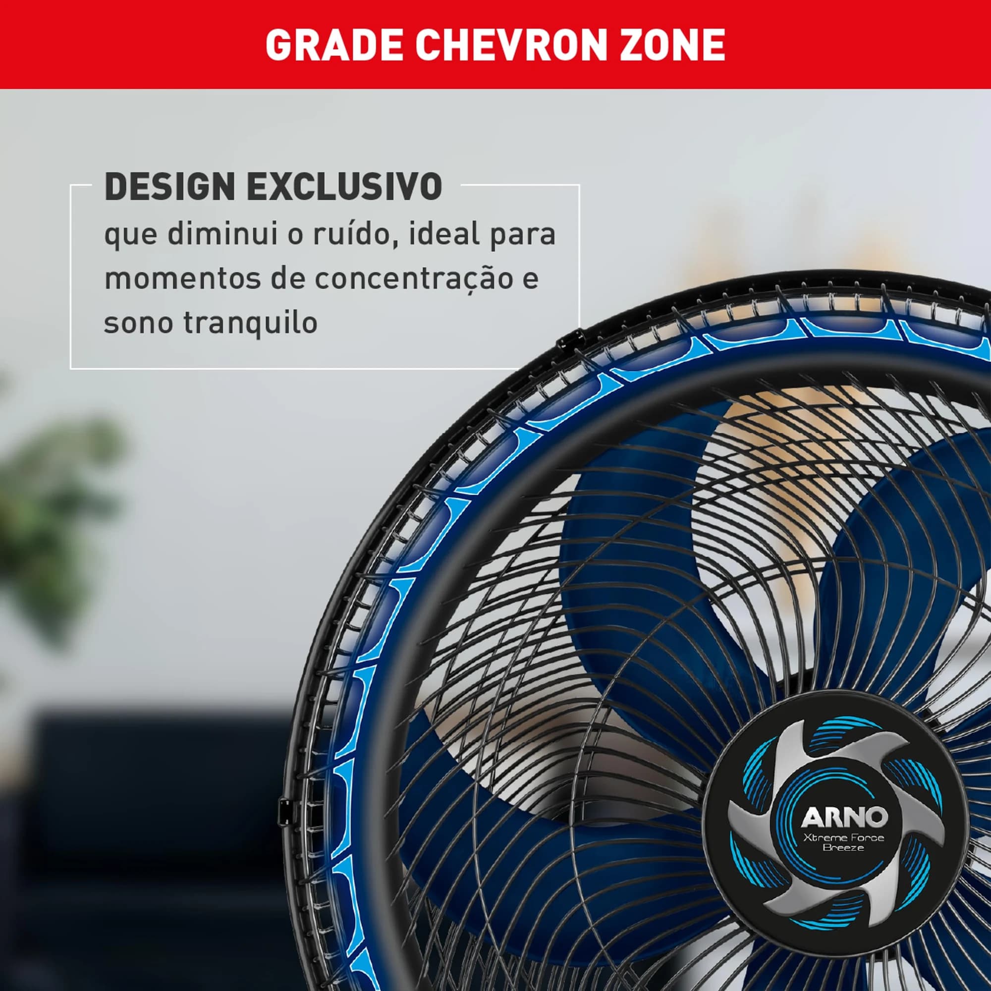 Ventilador de Mesa Arno Xtreme Force Breeze 50cm 110V Preto