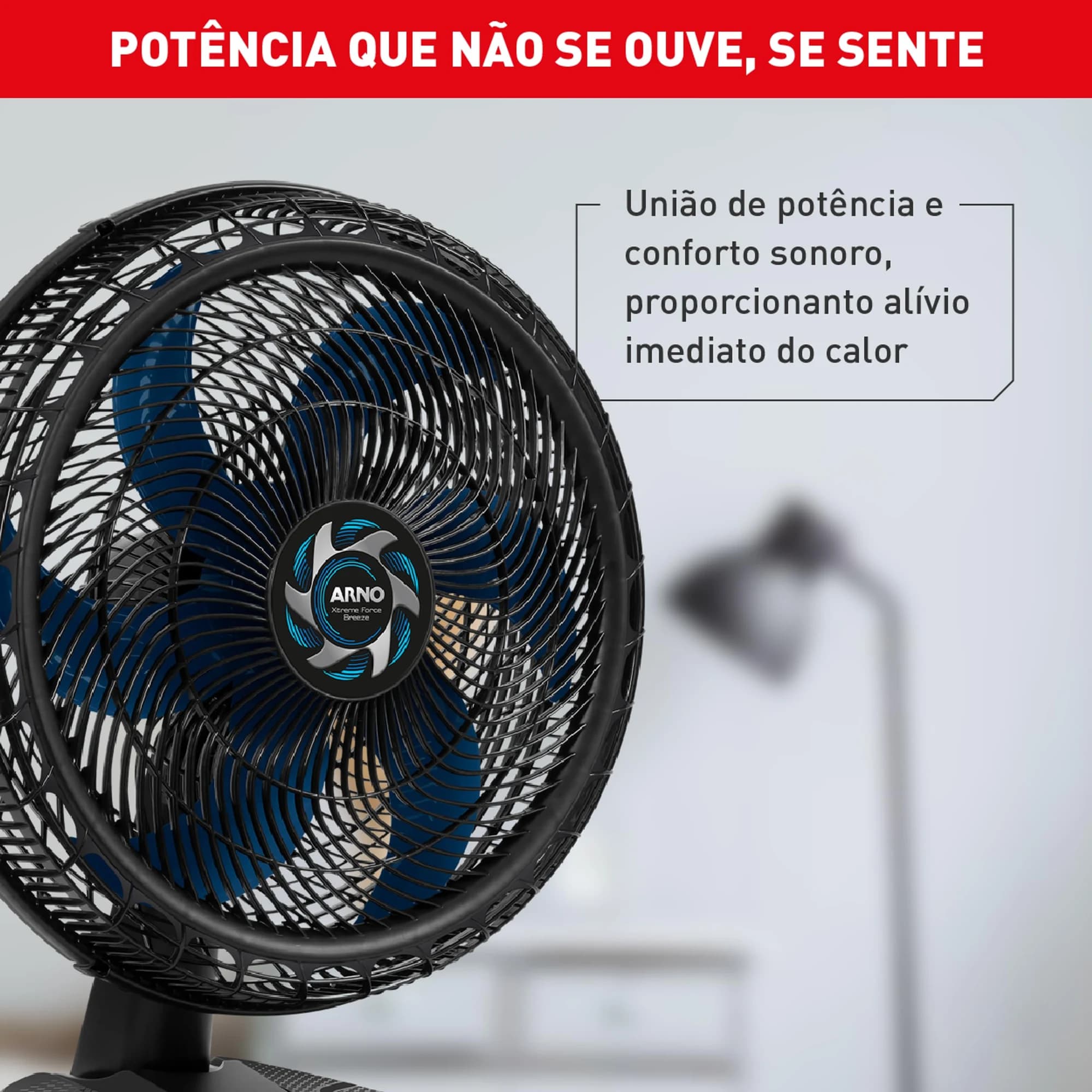 Ventilador de Mesa Arno Xtreme Force Breeze 50cm 110V Preto