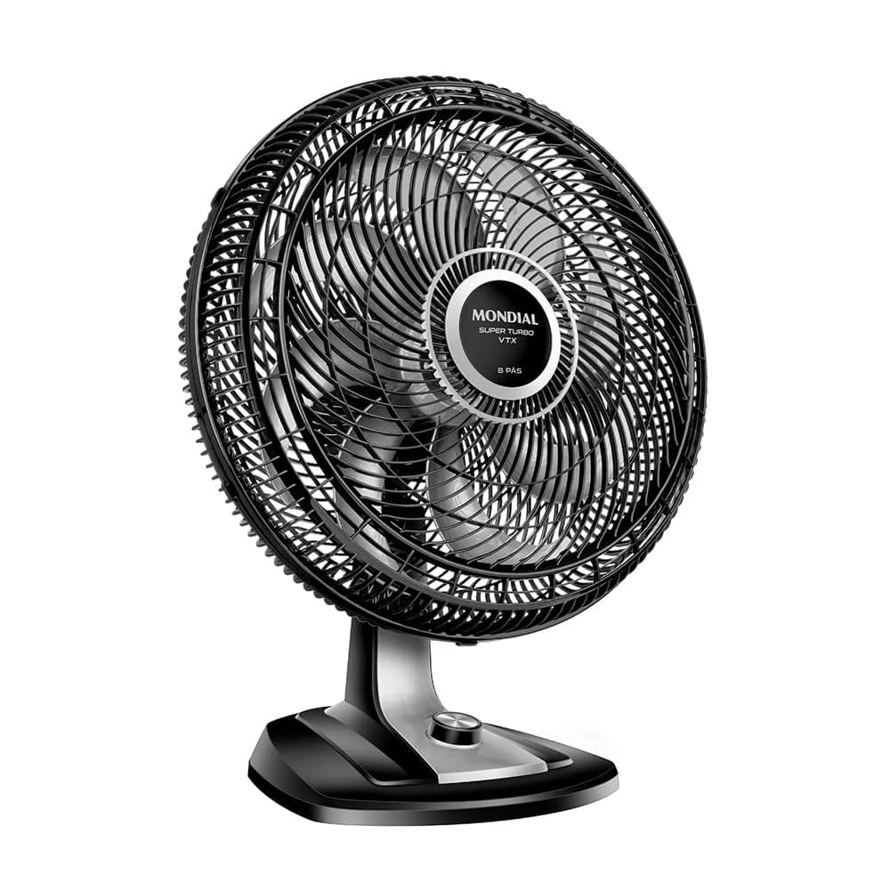 Ventilador Mondial Super Turbo 50cm 8 Pás 110V Preto/Prata