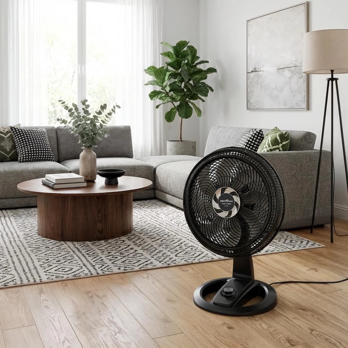 Ventilador de Mesa e Parede Britânia Maxx Force BVT481 127V Preto