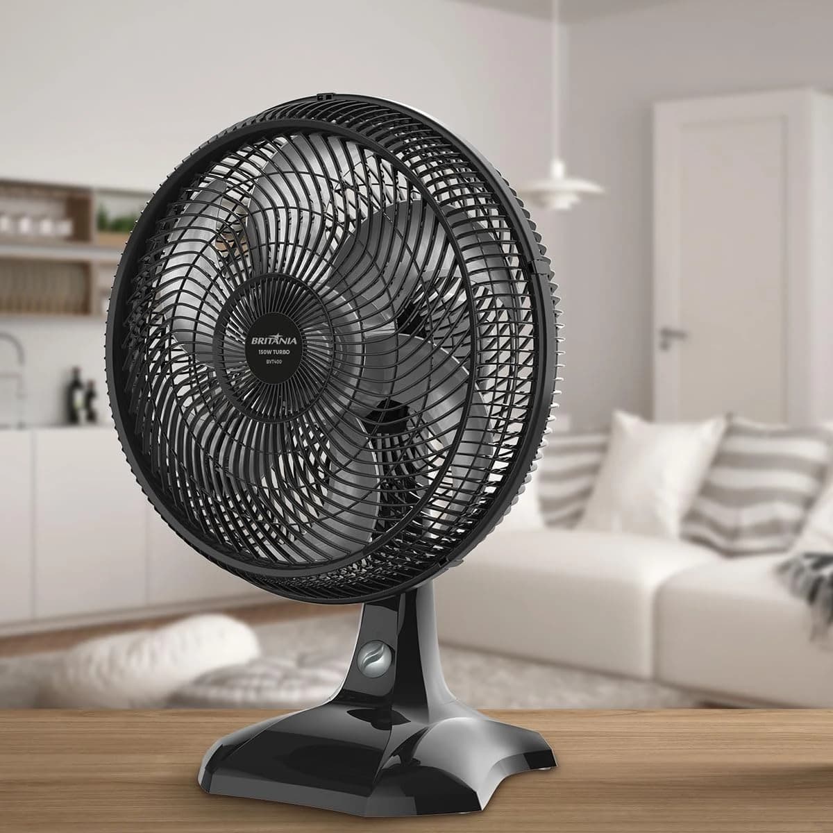 Ventilador de Mesa e Parede Britânia Maxx Force BVT400 127V Preto