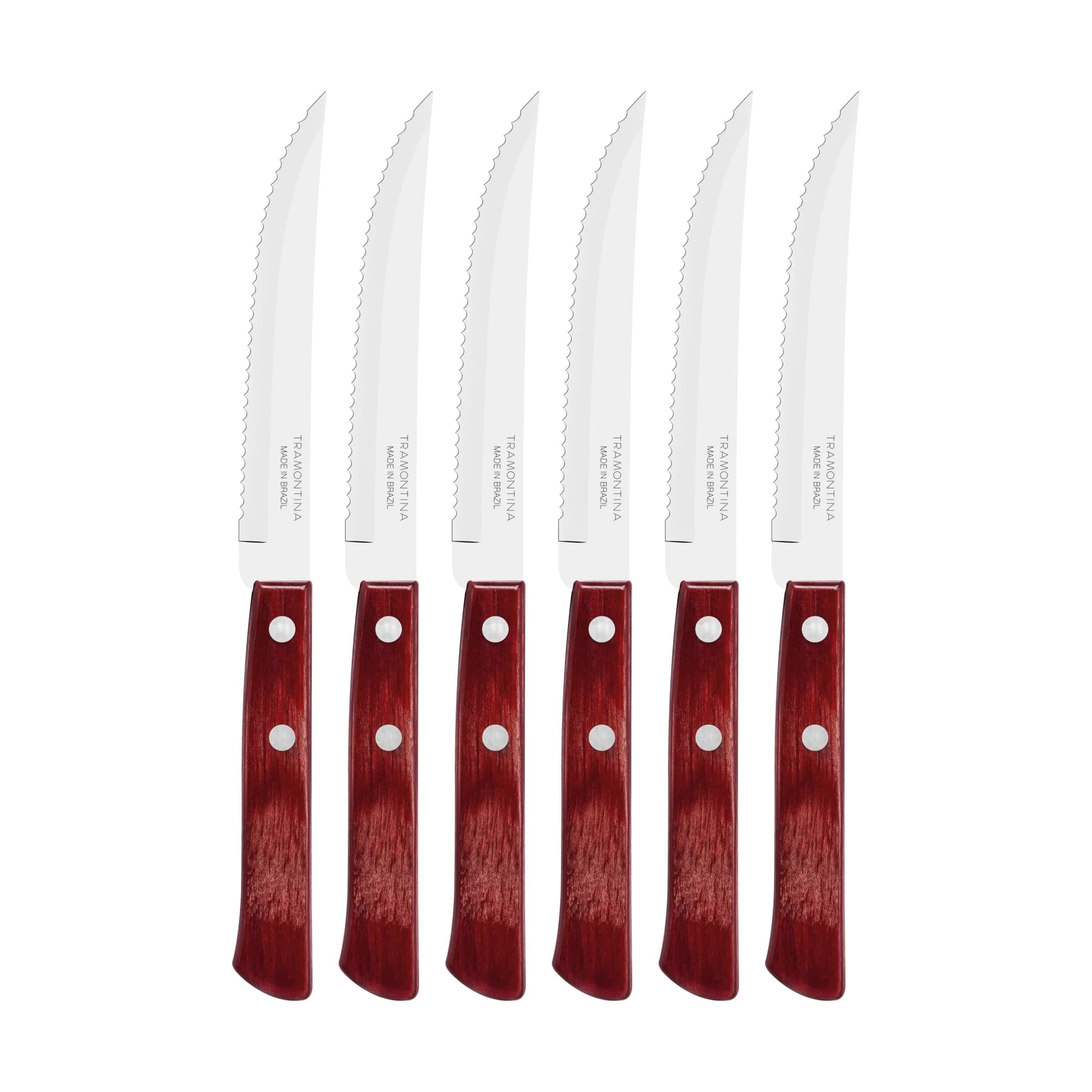 Conjunto de Facas para Churrasco Tramontina 6 Peças Vermelho
