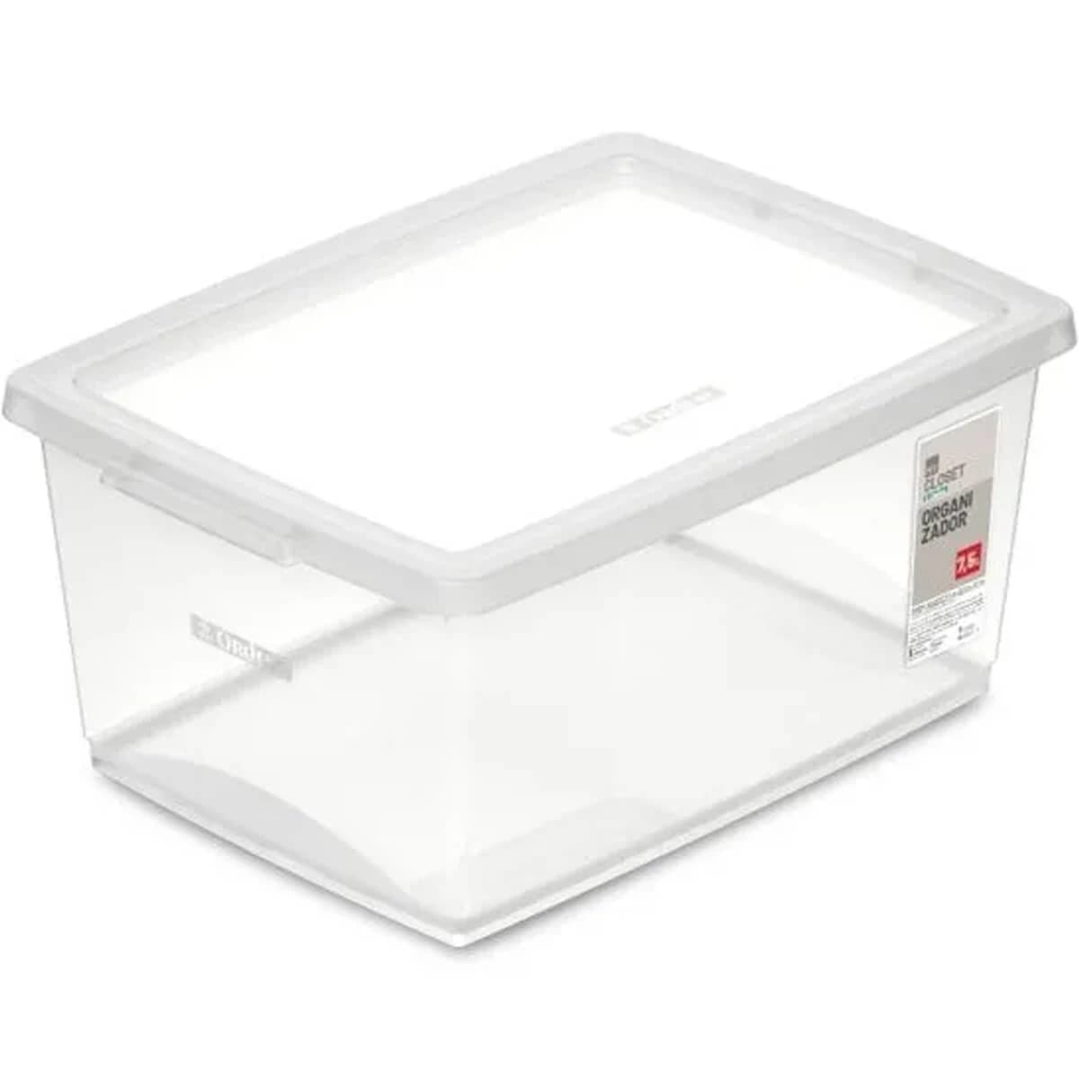 Caixa Organizadora Ordene My Closet 7,5L Cristal