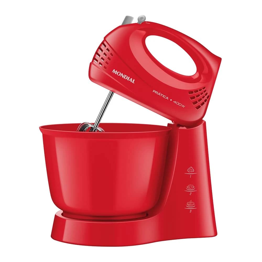 MONDIAL Batedeira Power Prática, Vermelho, 400W, 110V - B-44-R