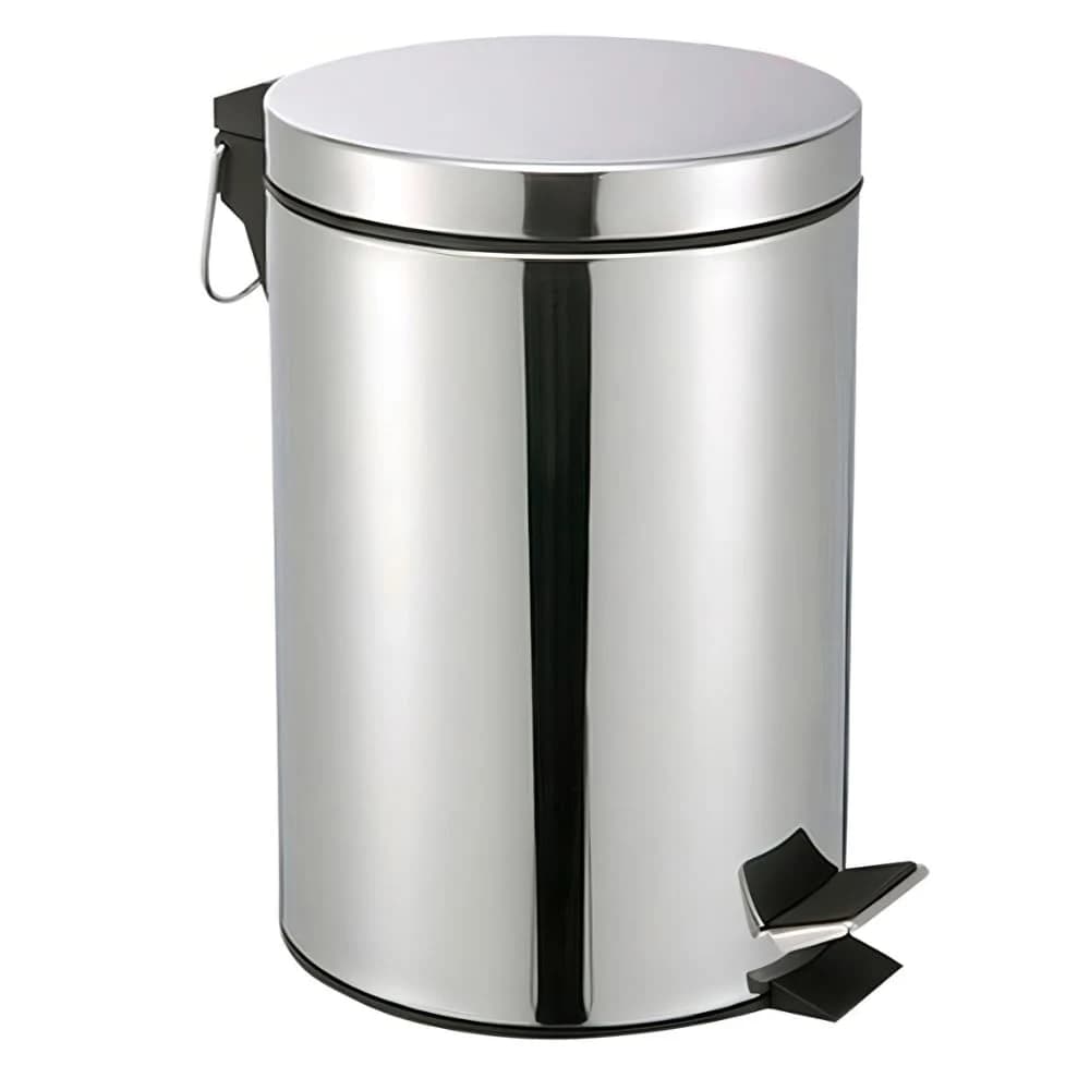 Lixeira de Aço Inox 5 Litros com Pedal Antiderrapante Balde Removível