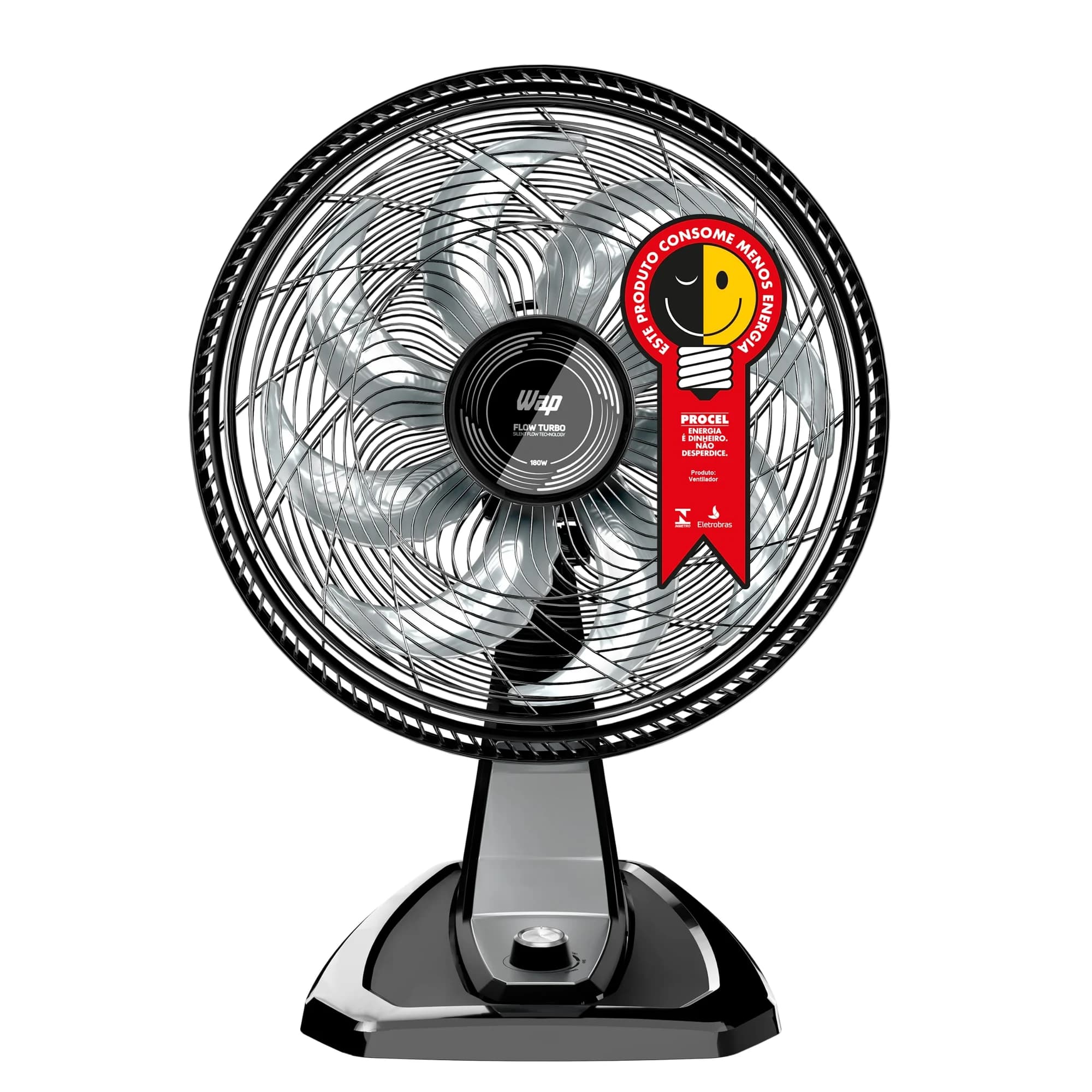 Ventilador de Mesa e Parede WAP Flow Turbo 50cm 127V Preto e Cinza