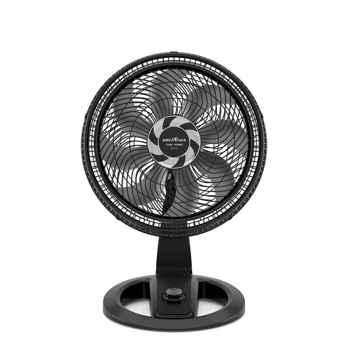 Ventilador de Mesa e Parede Britânia Maxx Force BVT481 127V Preto
